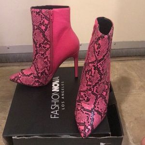 Hot pink boots